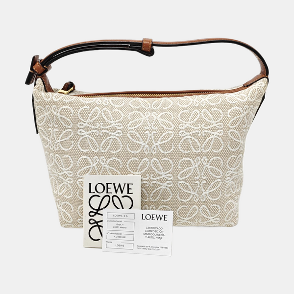 Anagram Small Monogram Canvas Beige