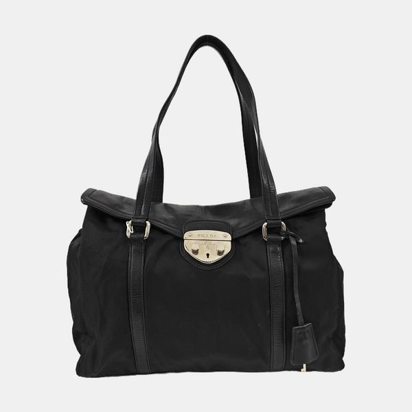 Nylon Shoulder Bag Black