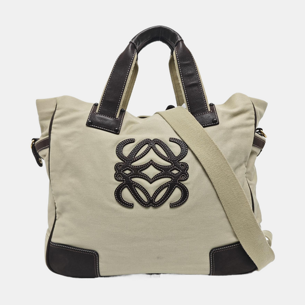 Canvas Shoulder Bag Beige