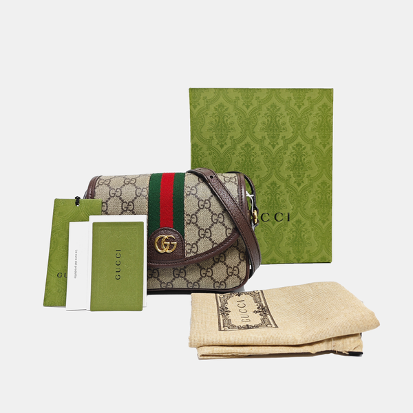 Monogram Coated Canvas Shoulder Bag Mini Beige