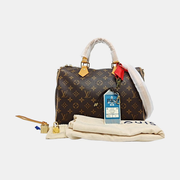 SPEEDY SOFT 30 Monogram Coated Canvas Brown