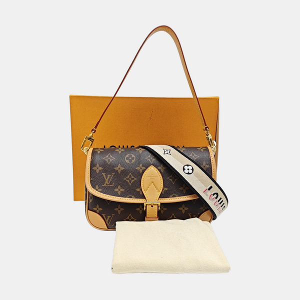DIANE Monogram Coated Canvas Brown
