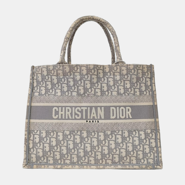 Book Tote Medium Oblique Canvas Gray