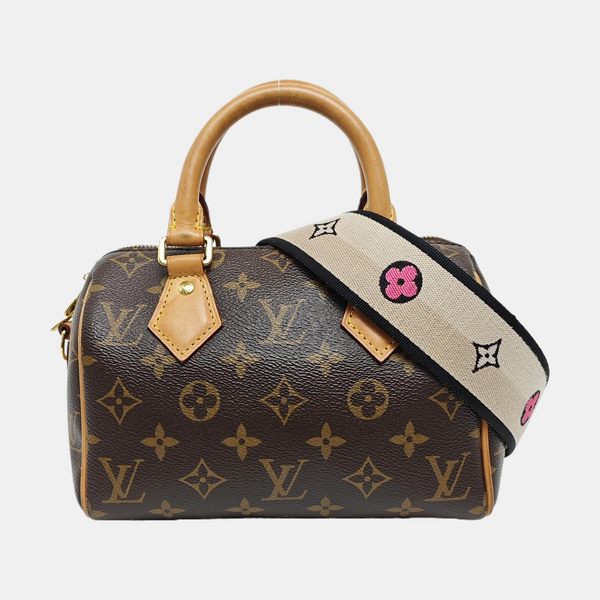 SPEEDY 20 Monogram Coated Canvas Brown