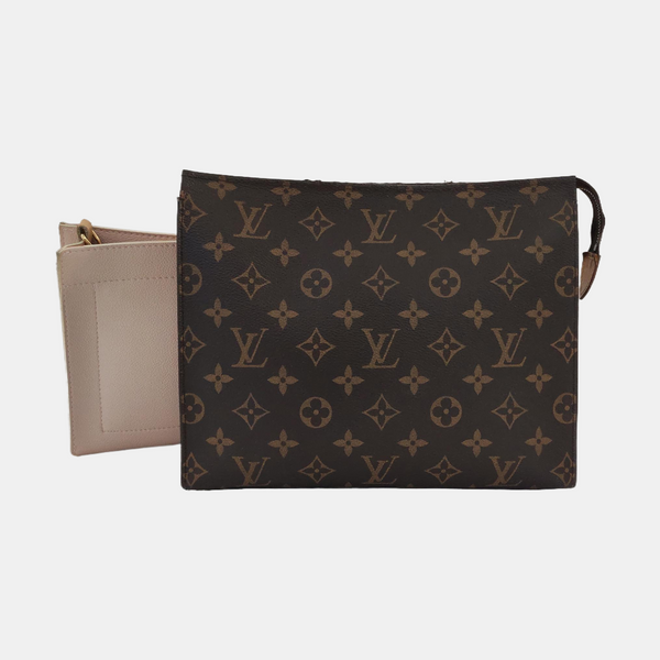 TOILET POCKET 26 Monogram Coated Canvas Brown