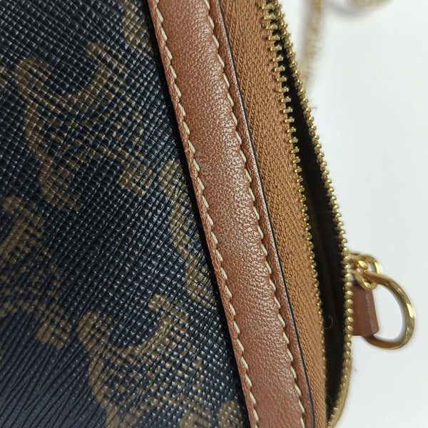 TRIOMPHE CANVAS Mini Coated Canvas Brown