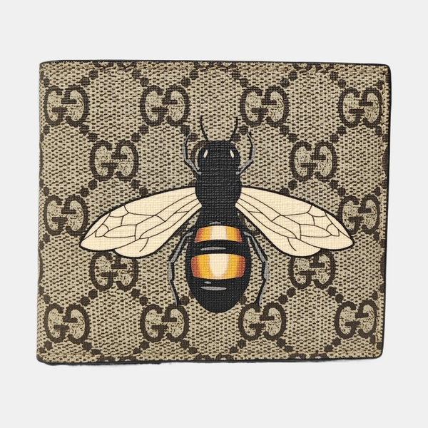 GG Supreme Monogram Coated Canvas Brown Wallet
