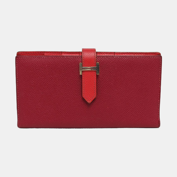 Bearn Medium Epsom Red Wallet