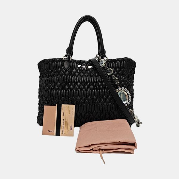Lambskin Shoulder Bag Black
