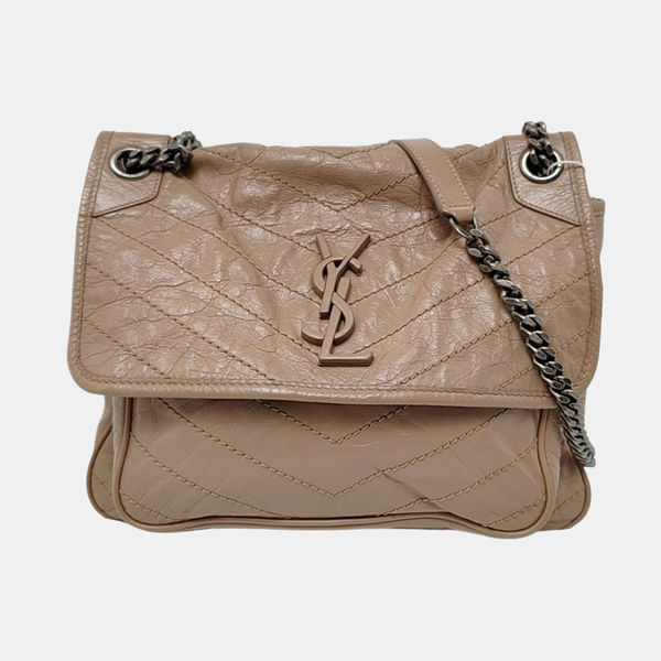 NIKI Medium Chevron Calfskin Pink