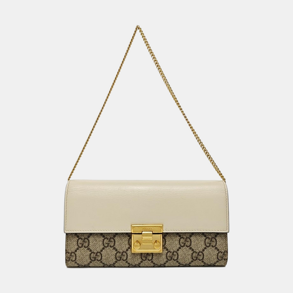 Padlock Mini Monogram Coated Canvas White