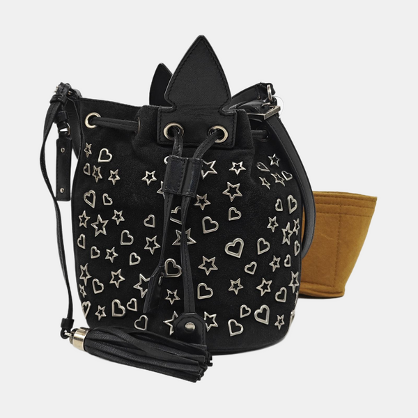 Suede Bucket Bag Black