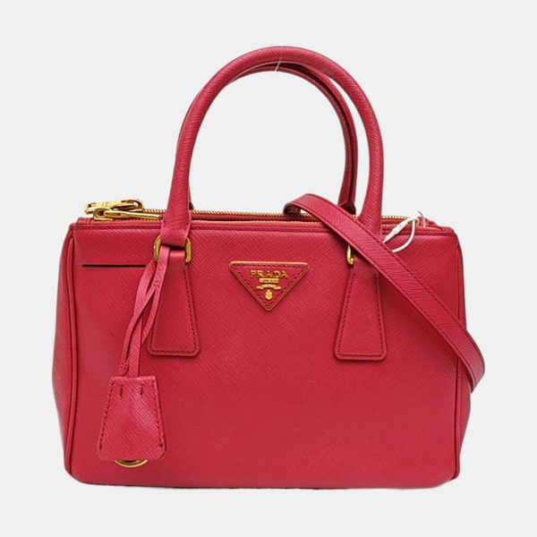 Galleria Small Saffiano Calfskin Red