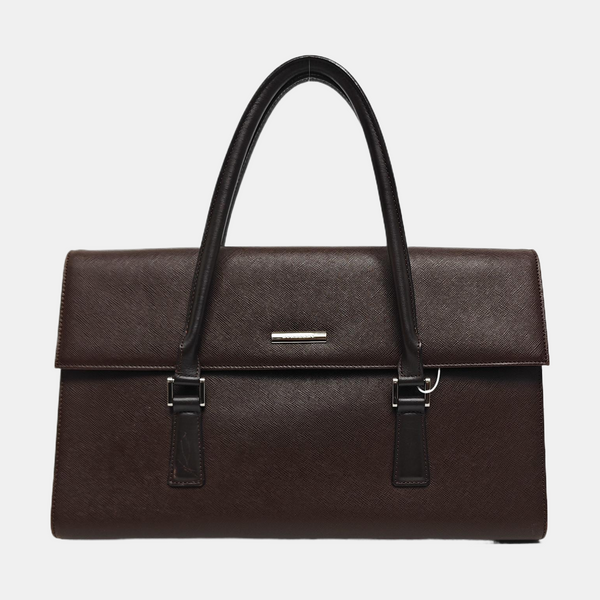 Calfskin Shoulder Bag Brown