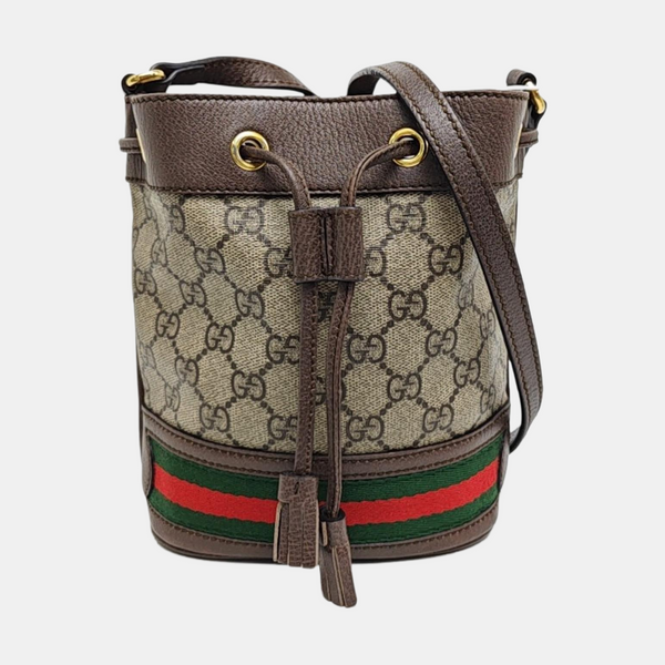 Ophidia Mini Monogram Coated Canvas Beige
