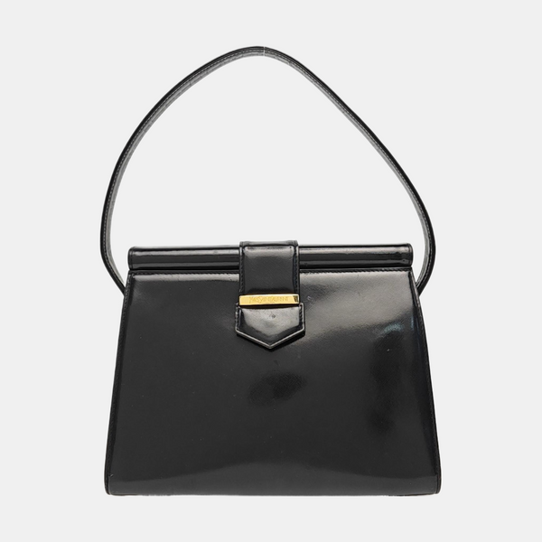 Calfskin Top Handle Bag Black