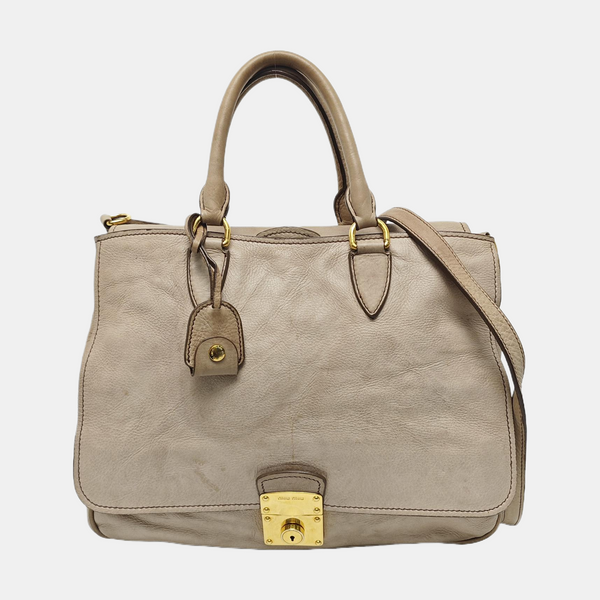 Calfskin Tote Bag Beige