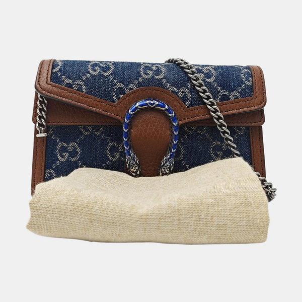 Dionysus Super Mini Monogram Denim Blue