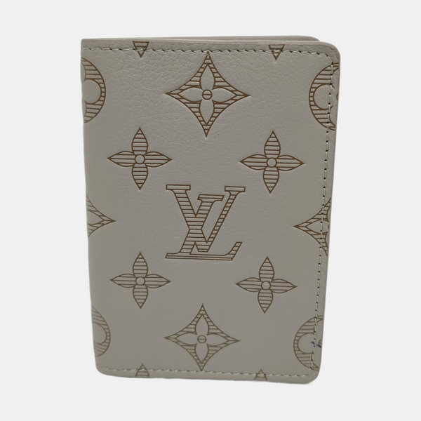 SLENDER Monogram Calfskin Gray Card Holder