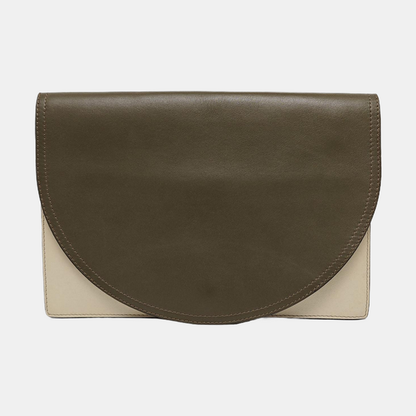 Calfskin Clutch Brown