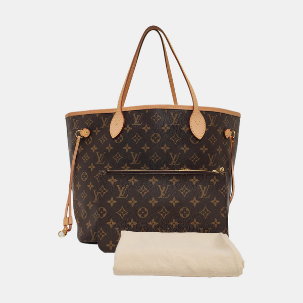 NEVERFULL MM Monogram Coated Canvas Brown