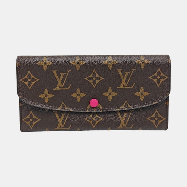 EMILIE Monogram Coated Canvas Brown Wallet