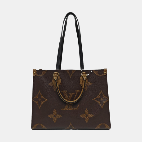 Authenticated pre-owned ONTHEGO MM Monogram Coated Canvas Brown - Tote Bag at Looply