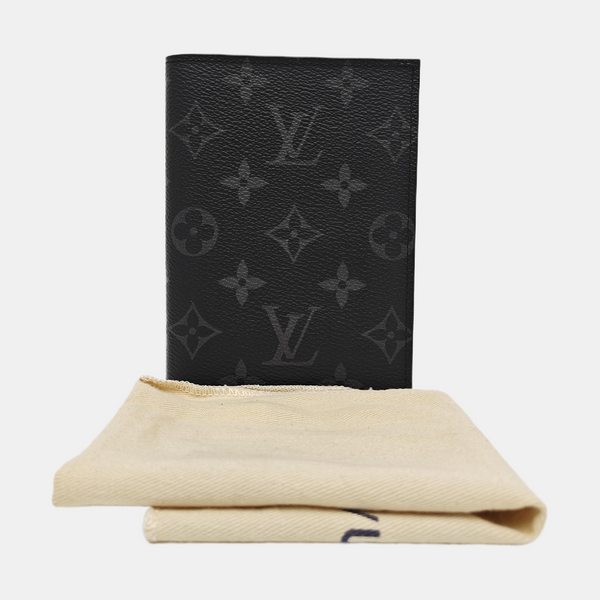 Monogram Coated Canvas Card Holder Gray