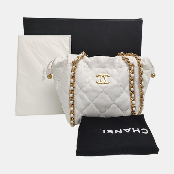 Quilted Calfskin White