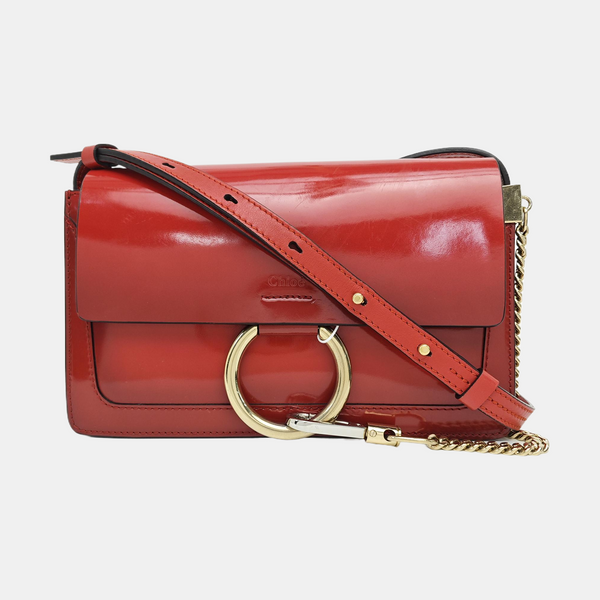 Faye Small Patent Leather Red