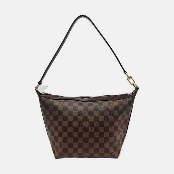 LLOVO MM Damier Ebene Coated Canvas Brown