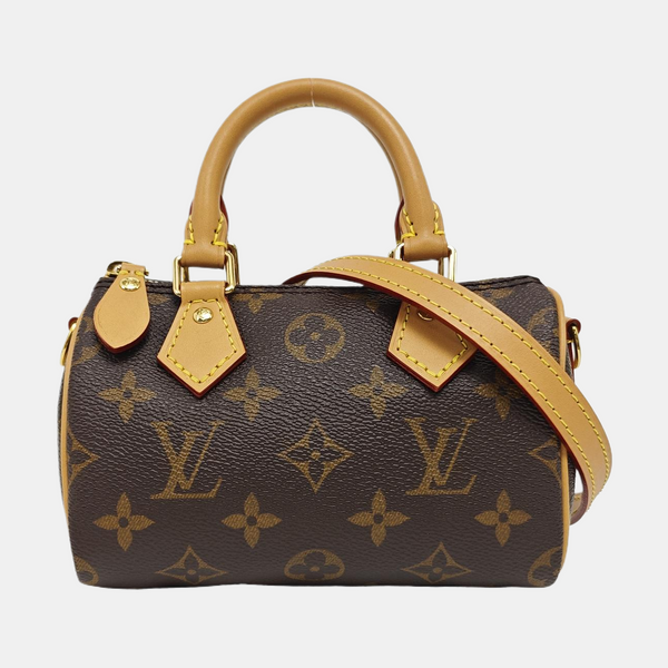 SPEEDY Nano Monogram Coated Canvas Brown