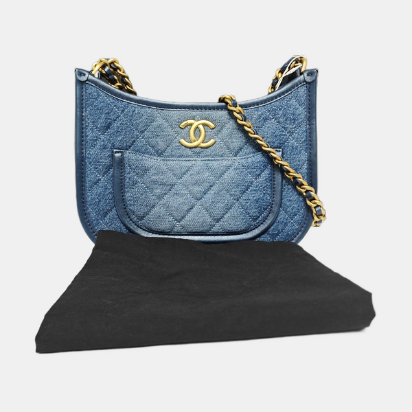 HOBO Quilted Denim Blue