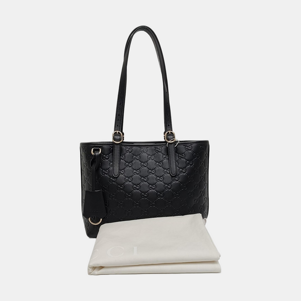 GG Emblem Medium Monogram Calfskin Black