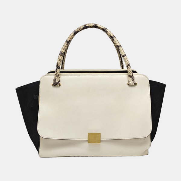TRAPEZE Medium Calfskin White