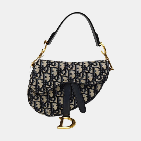 Saddle Mini Oblique Canvas Blue
