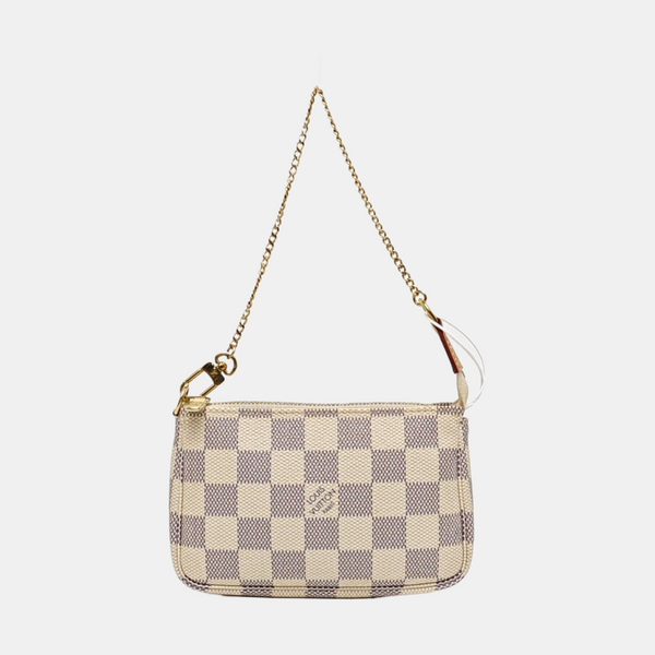 Authenticated pre-owned ACCESSOIRES Mini Coated Canvas White - Top Handle Bag at Looply