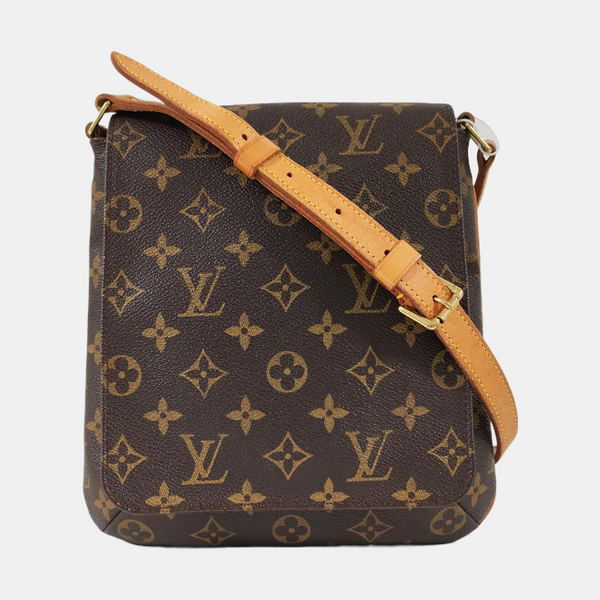 MUSETTE TANGO PM Lona recubierta Monogram marrón
