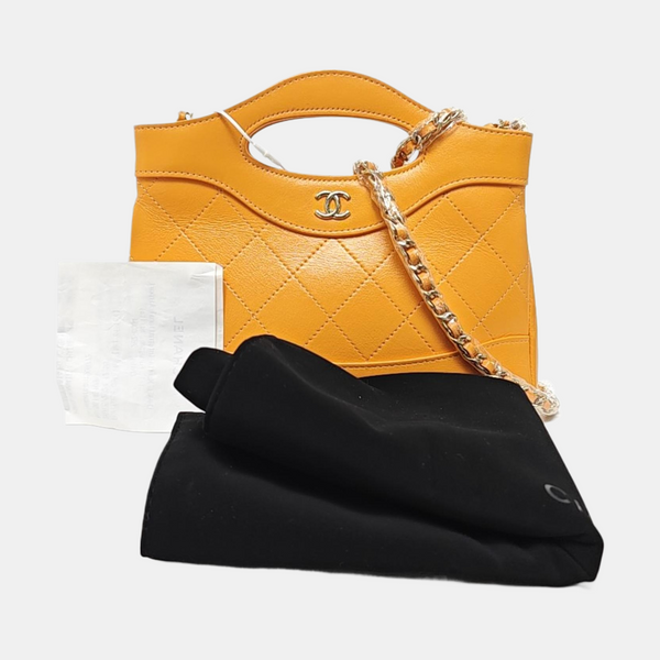 CHANEL 31 Nano Quilted Calfskin Yellow