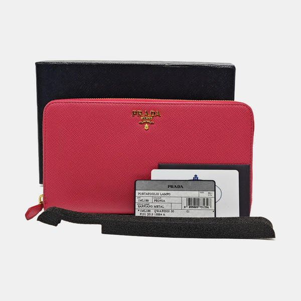 Saffiano Calfskin Wallet Pink