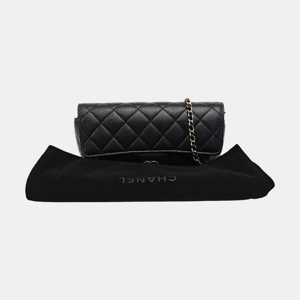 CLASSIC FLAP Super Mini Quilted Grained Calfskin Black