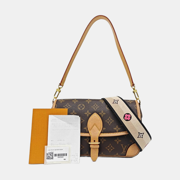 DIANE Monogram Coated Canvas Brown