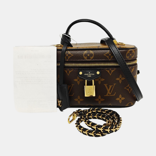 Vanity Chain Pouch Monogram Coated Canvas Brown