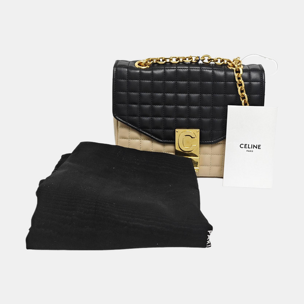 Authenticated pre-owned C Calfskin Beige - Shoulder Bag at Looply
