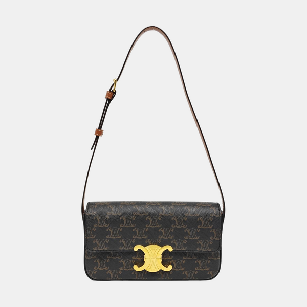 TRIOMPHE Small Coated Canvas Brown