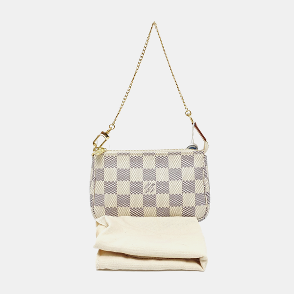 Authenticated pre-owned ACCESSOIRES Mini Coated Canvas White - Top Handle Bag at Looply