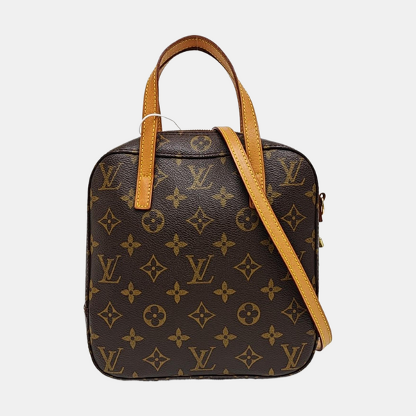 SPONTINI Monogram Coated Canvas Brown