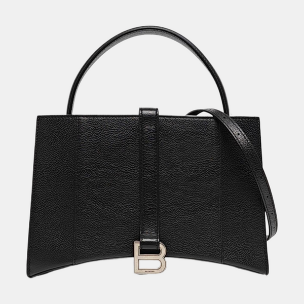 Hourglass East West Tote Small Calfskin Black