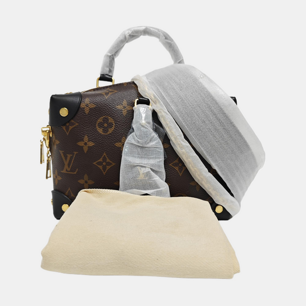 PETITE MALLE Monogram Coated Canvas Brown