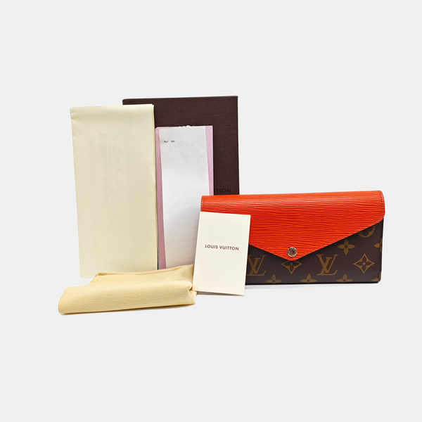 MARIE LOU Monogram Coated Canvas Brown Wallet